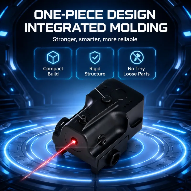 Miniature High‑Accuracy Rail‑Mounted Positioning Kit, Portable Red‑light Indicator Module for Hobby Scene Ornament