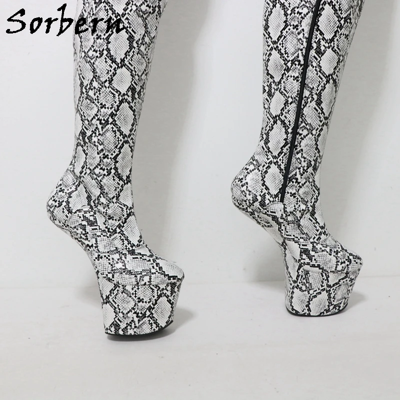 Sorbern Sexy Light Hoof Heelless Crotch Boot 97Cm Inside Shaft Length 150Cm Outside Fetish Unisex Shoes Custom Color