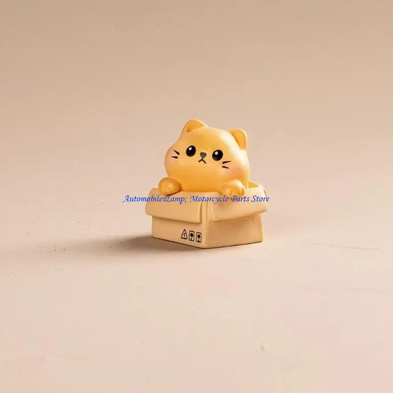 H7BD Playful Cats Figurine Dashboard Decors Resin Craftsmanship Secure Base Designs Car Resin Statue Suitable for Car Office