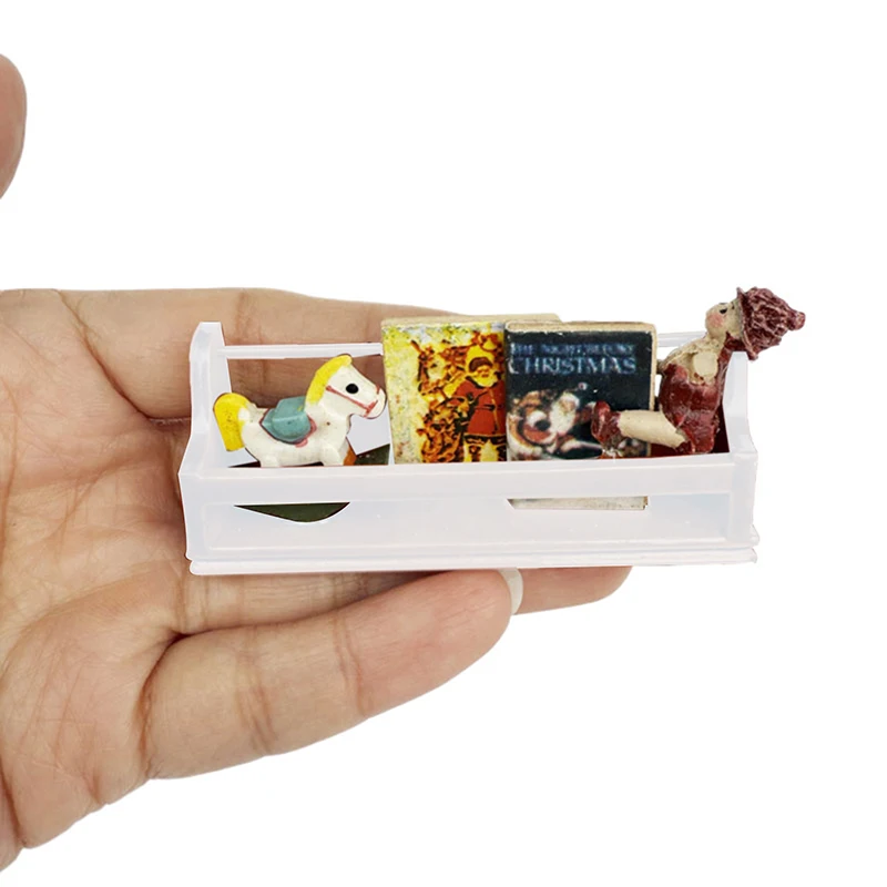 1Pc 인형집 미니 신문꽂이 1:12 벽장 책장 모델 인형집 미니어처 장식 장난감 액세서리-장난감