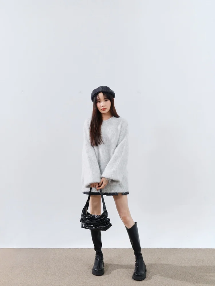 

Queenop Spring Summer New Arrival Women's Knitted Sweater Floral Fce Wide Version High Quali ey 0099404