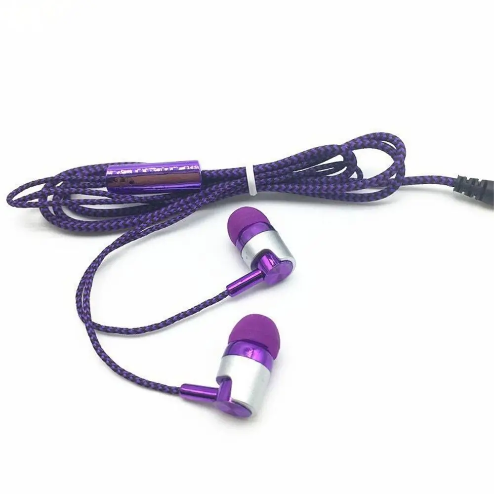 

Accessories Bass Stereo With Microphone Braided Cord 3.5mm Jack Wired Control Wired Eraphone In-ear Headset Earphone Earbuds