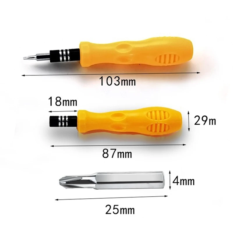 18 In 1 Bits Precision Screwdriver Set Cross Flat Shaped Screwdriver Head Multifunctional Precision Handheld Maintenance Tool