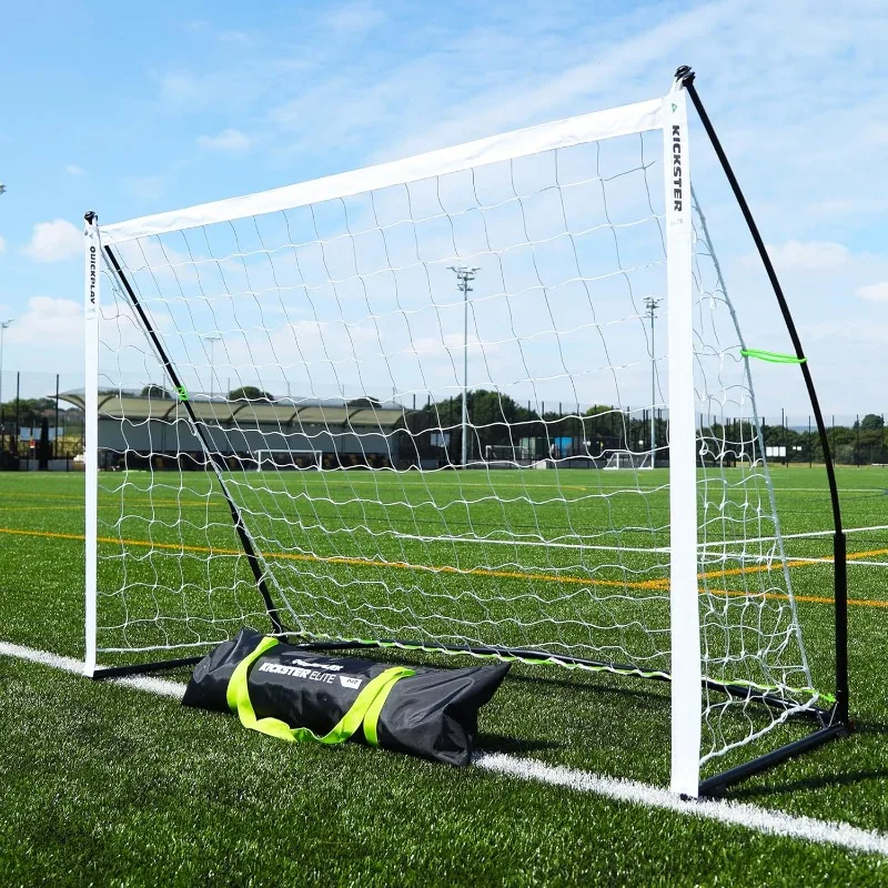 

QUICKPLAY Kickster Elite Portable Soccer Goal | Integrated Weighted Base for Training on Turf, Hard Floors or Grass