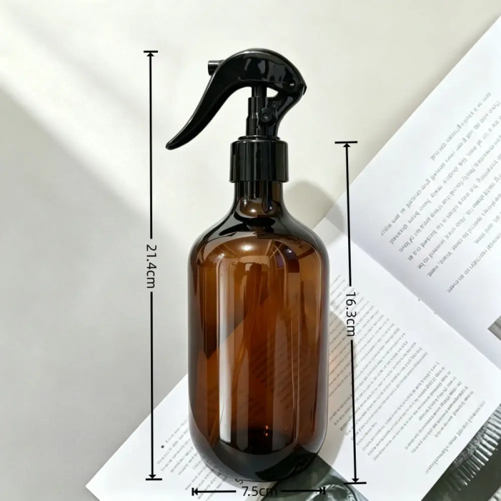 500ml Brown PET Spray Bottle Refillable Mist Pump Container Portable Essential Oil Toner Lotion Storage Jar