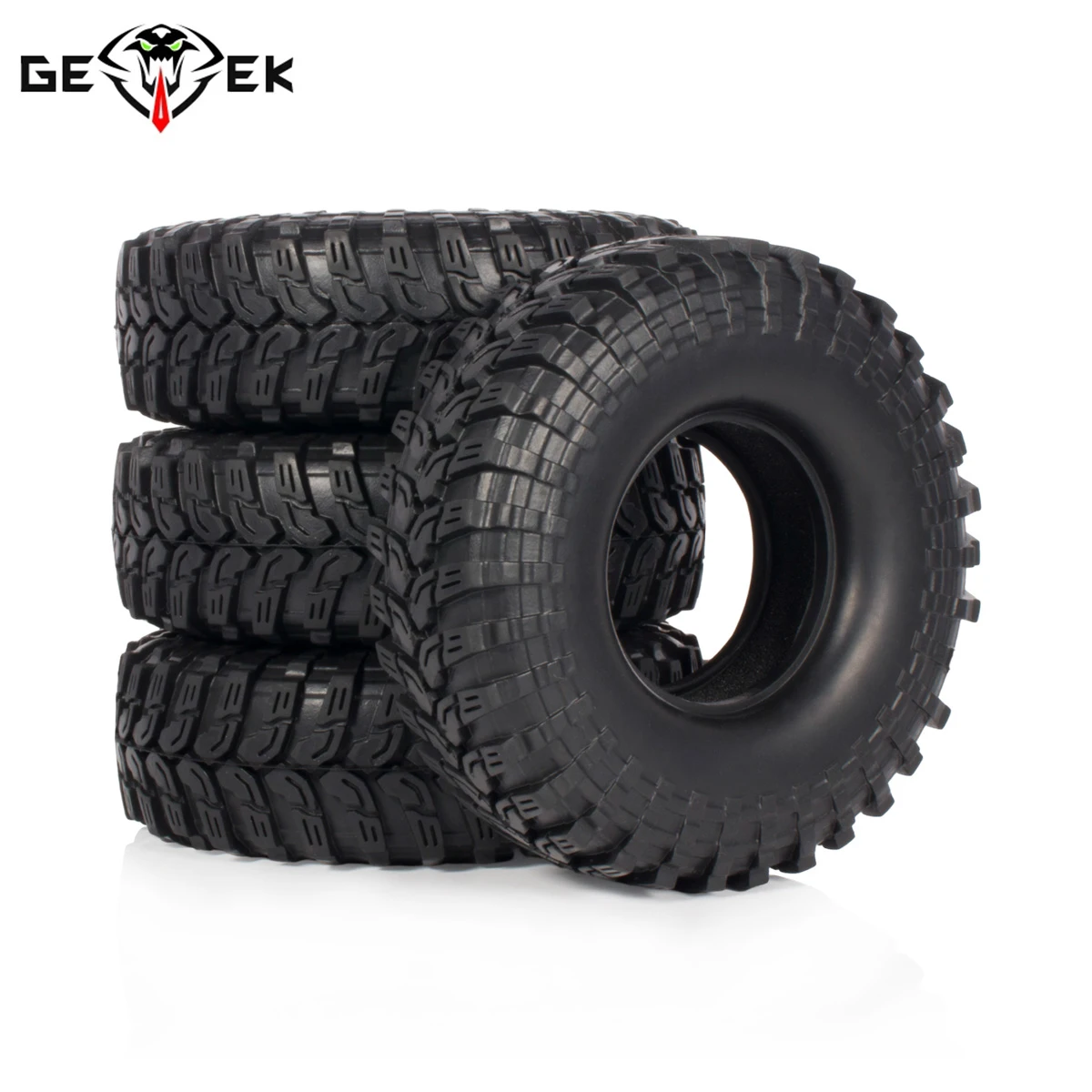 1.9 Inch Rubber Tires 115*40mm with Insert Foam for Beadlock Wheels Rim 1/10 RC Crawler Chassis SCX10 TRX4 Capra TF2 HB ZP1005