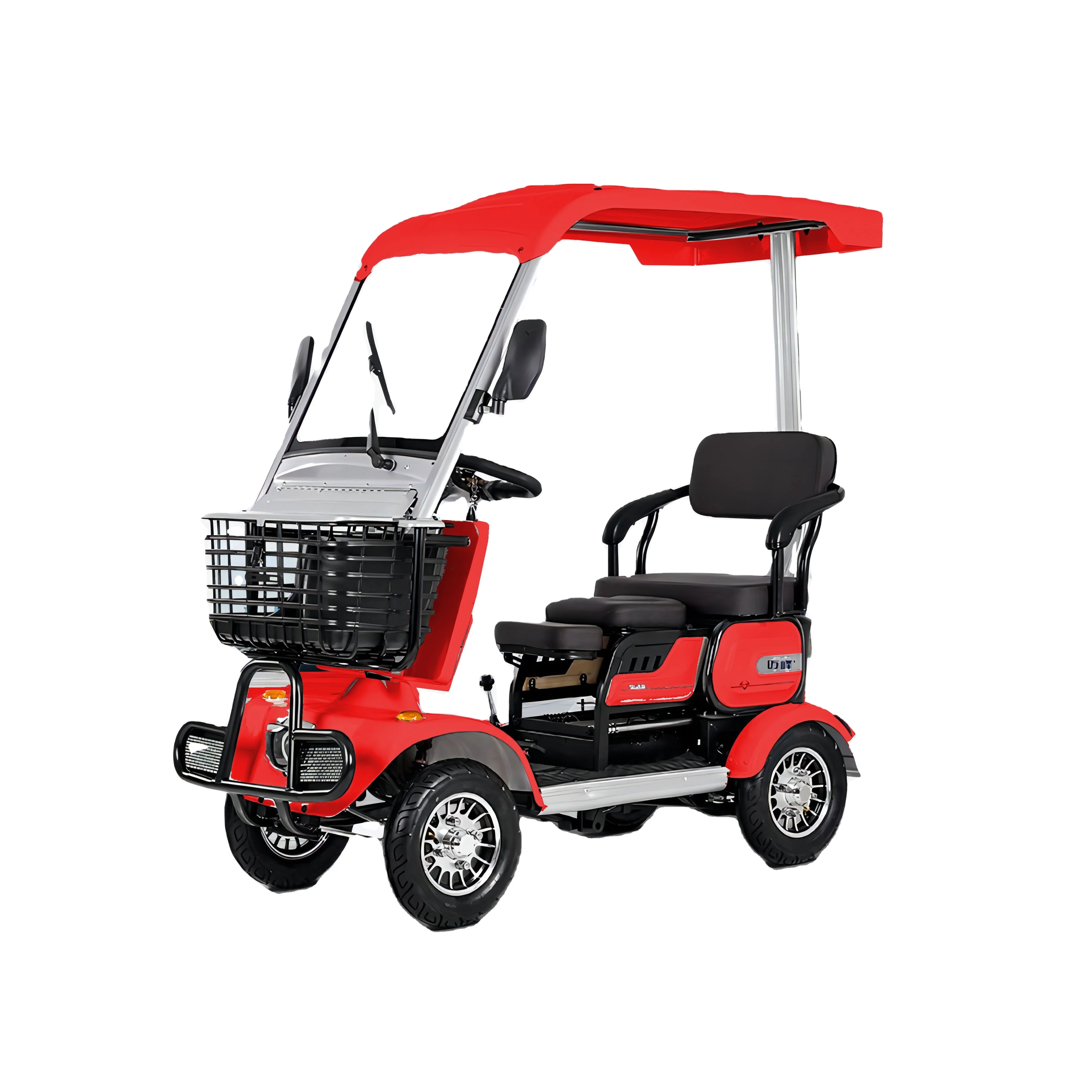 

MaiFeng Home Electric Four-Wheeled Vehicle Stable Durable Fashion Beauty Mini Electric Cars Leather Seats Left Steering Light