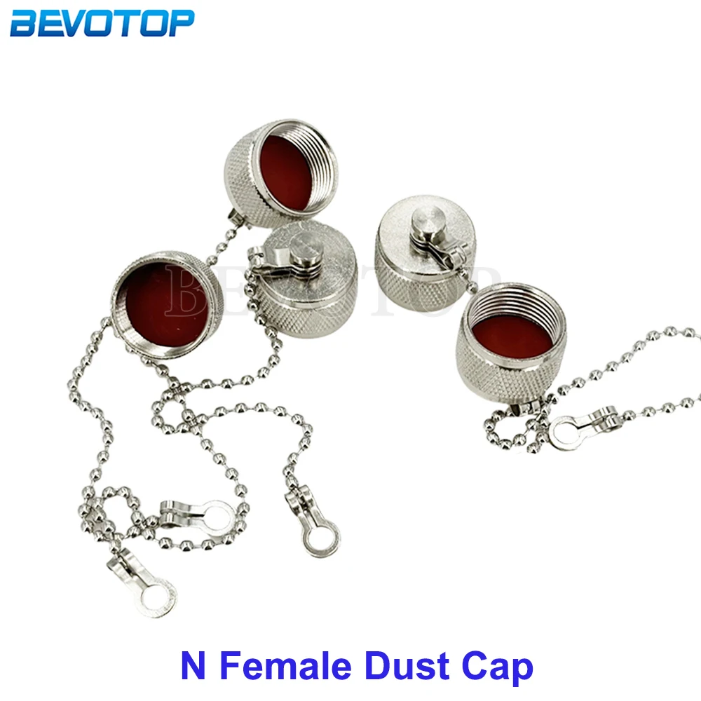 10Pcs/Lot N Female Dust Cap With a Chain Securing Metal Dust Cap L16 N Female Head Protective Cover