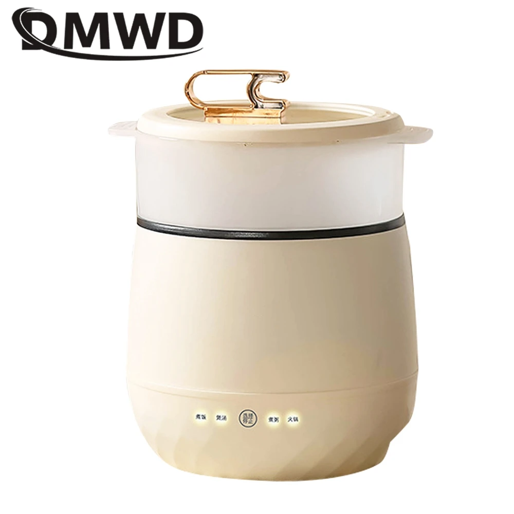 110V/220V Electric Rice Cooker DMWD 1.8L Food Steamer Heater Porridge Cooking Machine Soup Pot Hotpot Breakfast Maker Frying Pan