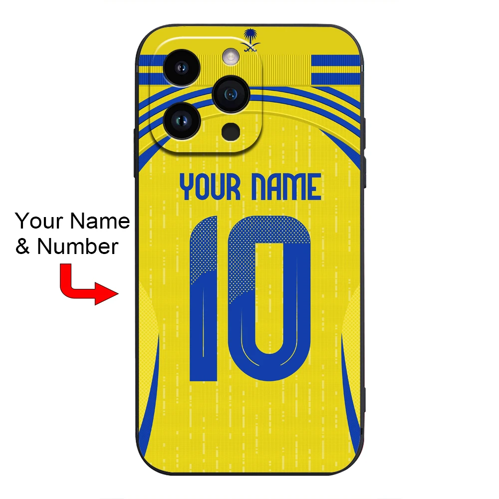 Saudi Arabia Al Nassr Ronaldo Cover Case for iPhone 16 15 14 Pro Max 13 12 11 Mini X XS XR 7 8 6S Plus SE