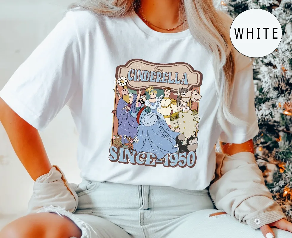 Cinderela Desde 1950 Cores Confortas ®   Camisa Disneyworld Camisa Disneyland Camisa Estética Cinderela