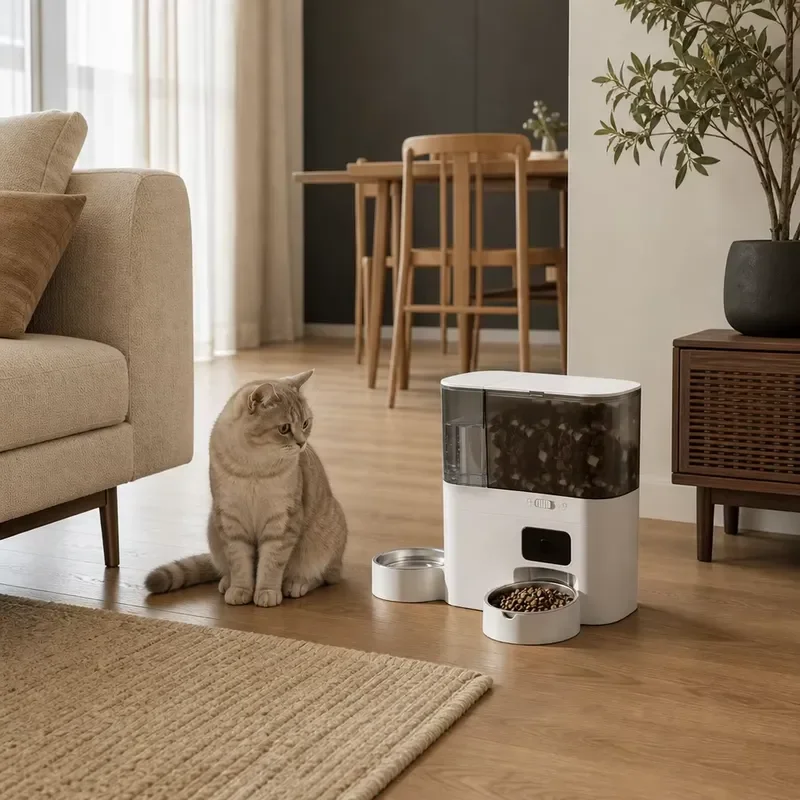 Smart pet feeder and water dispenser combination Large-capacity automatic timed feeding circulation water dispenser is