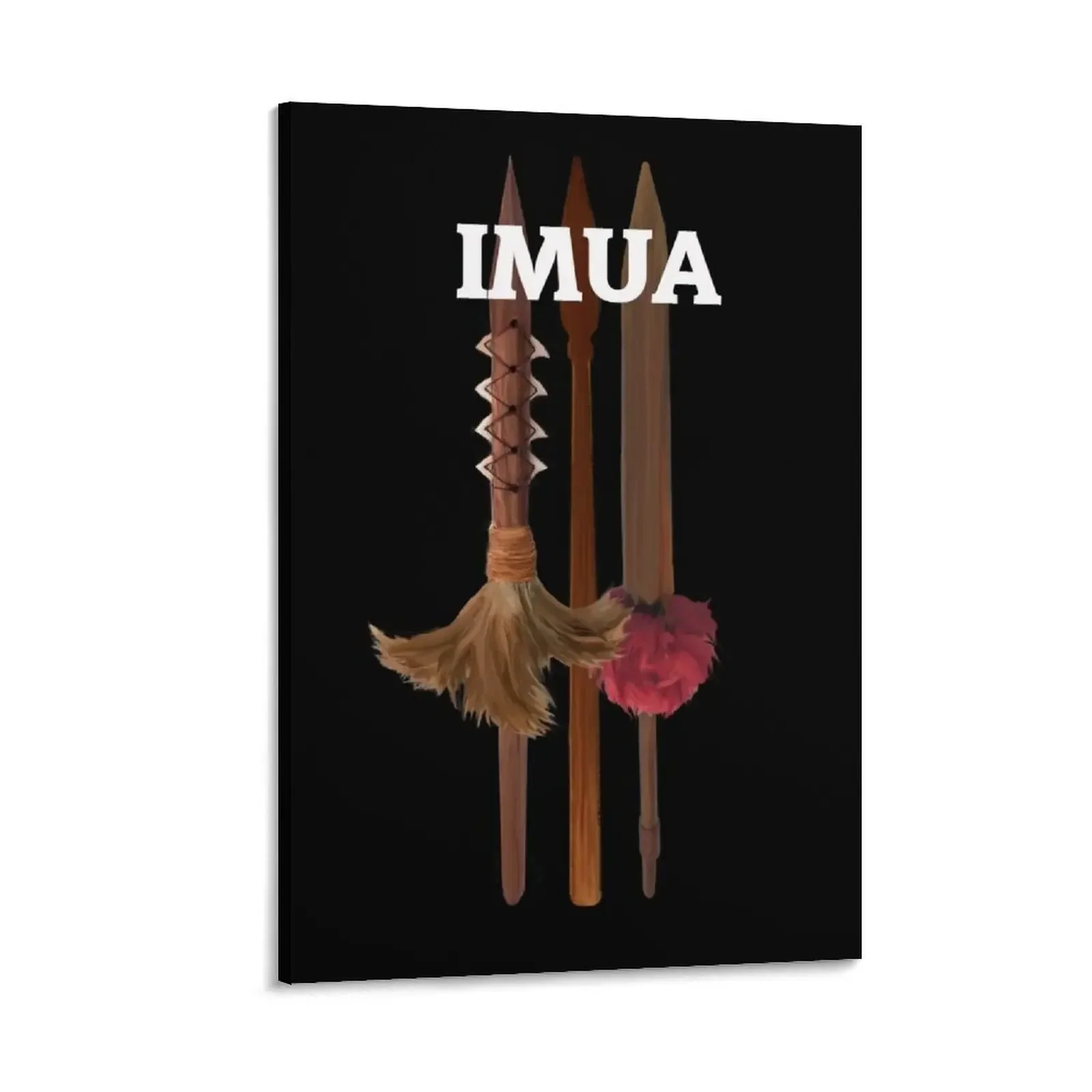 

IMUA with Hawaiian Warrior Spears Canvas Painting decorative pictures for living room Decor for room art