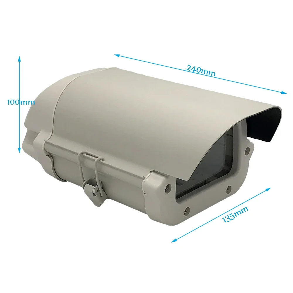 6 Inch Security CCTV Camera Housing Box Clear Glass Without Lens Cutout Outdoor Waterproof Enclosure Aluminium Alloy Cover Case