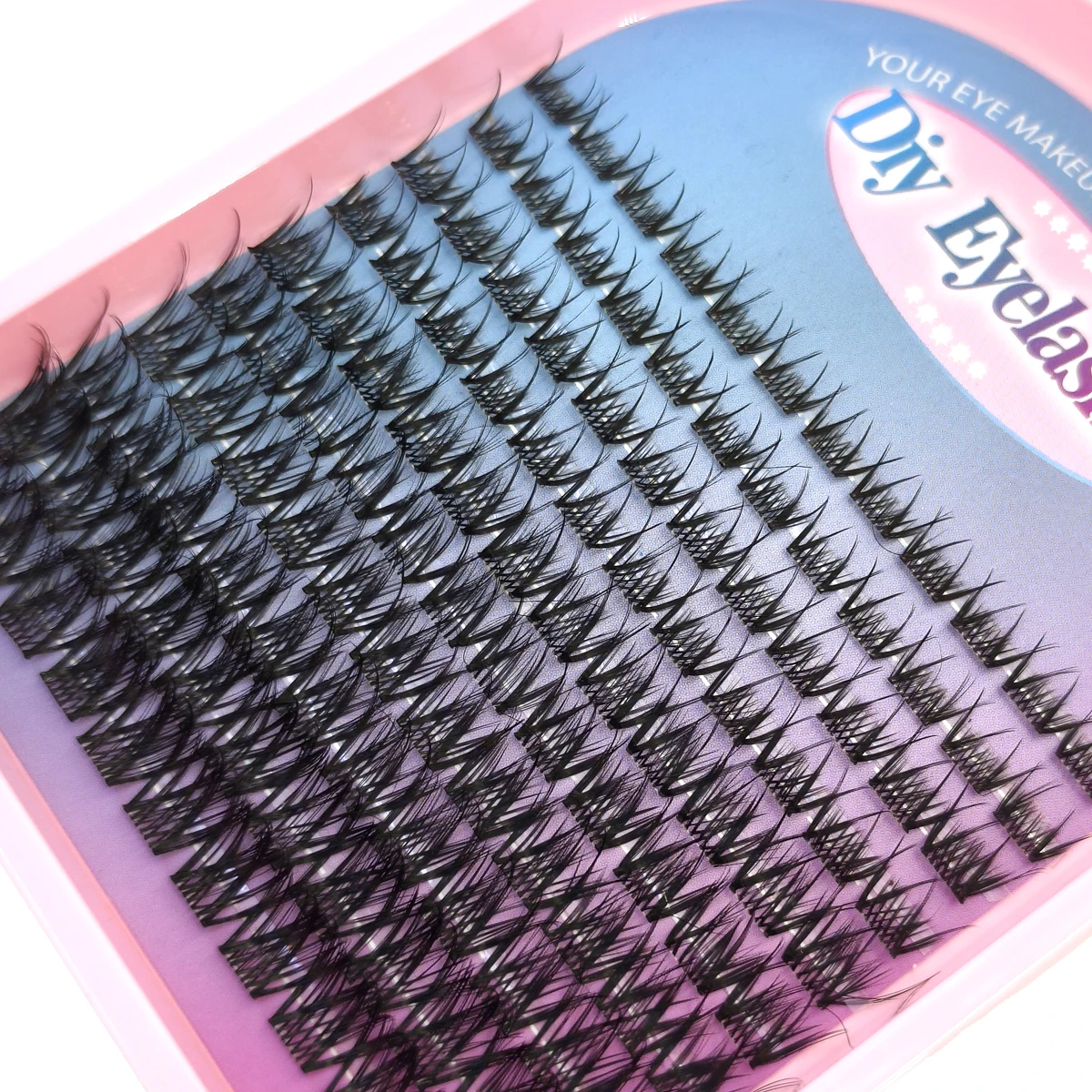 HBZGTLAD10row Fairy Lash Clusters Manga Cluster Wimpern Wimperncluster Wispy Wimpernverlängerungen Natürlicher Look C/D Curl Einzeln – Detail 5