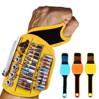 Strong Magnetic Wristband with 16 Magnets Adjustable Tool Bag Portable Screws Nut Bolts Drill Bit Repair Tool Fixing Organizer