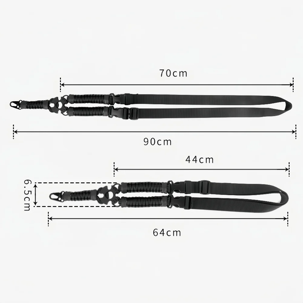 Taktischer Einpunkt-Schulterriemen aus Nylon-Gurtband, Paracord-Mehrzweck-Gewehrriemen, Langlebiger Verstellbarer Schrotflintengurt für die Jagd – Detail 3
