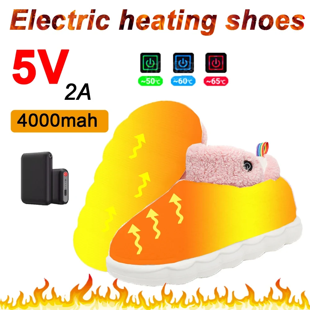 

Electric Heated Shoes 4000mAh Battery Thermal Shoes Men's Women's Heating Shoes Electric Shoes Washable Warm Pad Heating Insoles