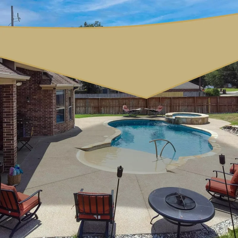 Triangle Sun Shade Sail Waterproof UV Block Outdoor Garden Patio Awning Canopy Triangle Sunshade Sail