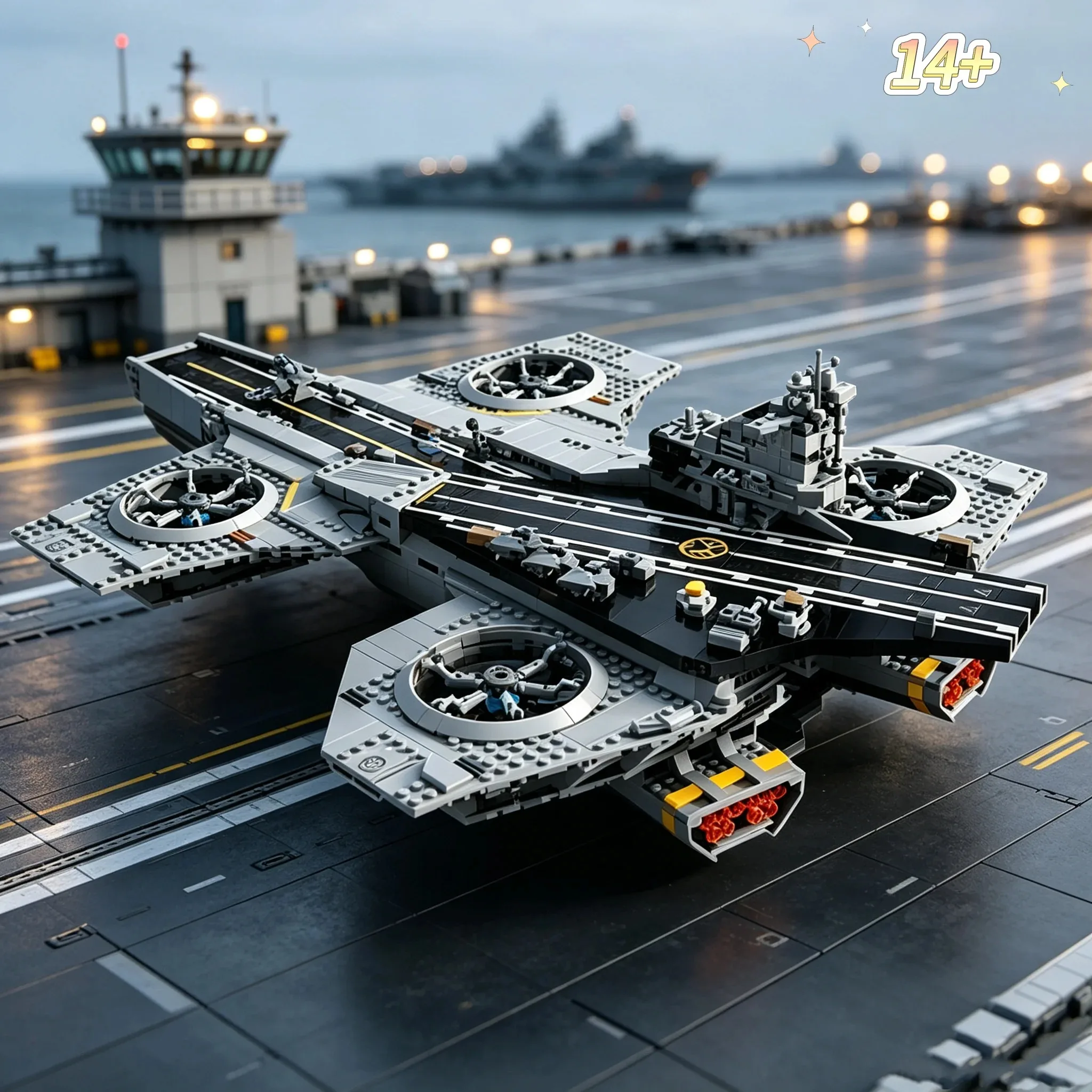 2026 NEW Superhero 3057pcs Helicarrier Model Building Kit Blocks Bricks Battleship Assemble Model New Year Gifts
