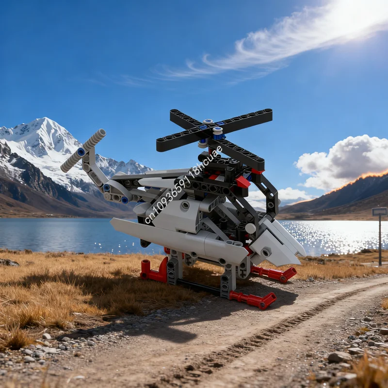 

187 шт. MOC вертолет альтернативная техническая модель строительные блоки строительство креативная игрушка идея образование рождественские подарки кирпич