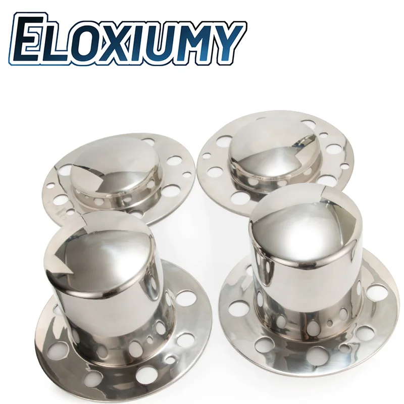 Eloxiumy 2pcs or 4pcs 124.5mm Stainless Push-Thru Center Caps For SOME NOT ALL 8x6.5 BOLT PATTERN DUALLY WHEELS #132D #134D #132