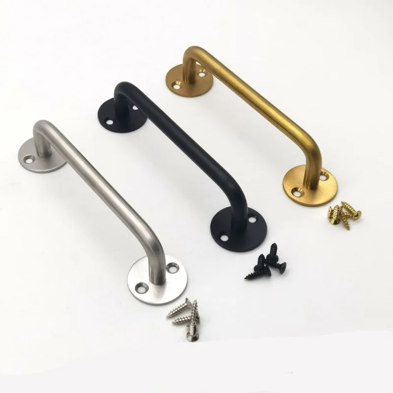 

Stainless Steel Base Plate Handle Round Base Plate Handle U-Type Double Bend Base Plate Door Handle Wardrobe Door Drawer Handle