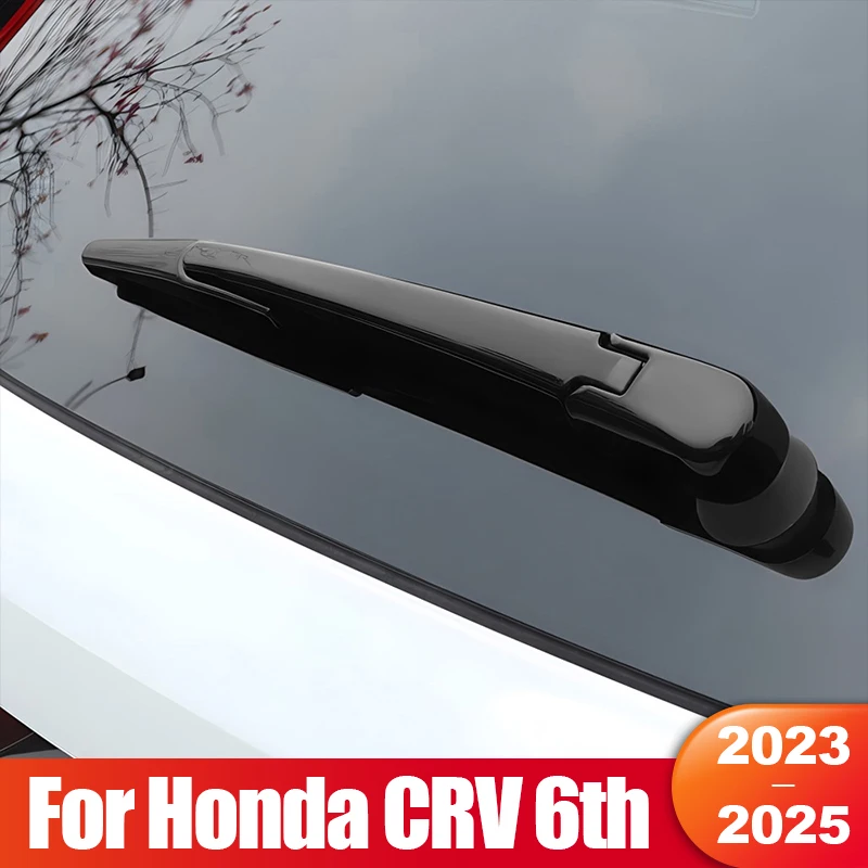 For Honda CR-V CRV 6th Gen 2023 2024 2025 Hybrid Car Rear Trunk Window Wiper Arm Blade Cover Overlay Nozzle Trim Accessories