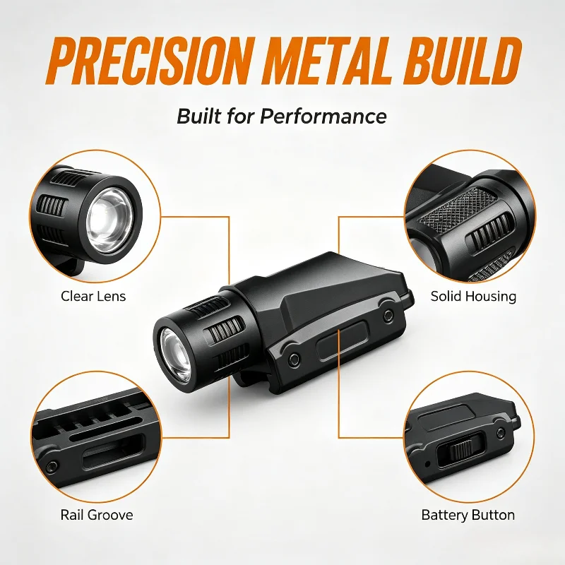 Button Battery Operated Metal Illumination Module Hobby Lighting Component Universal 20mm Rail Accessory