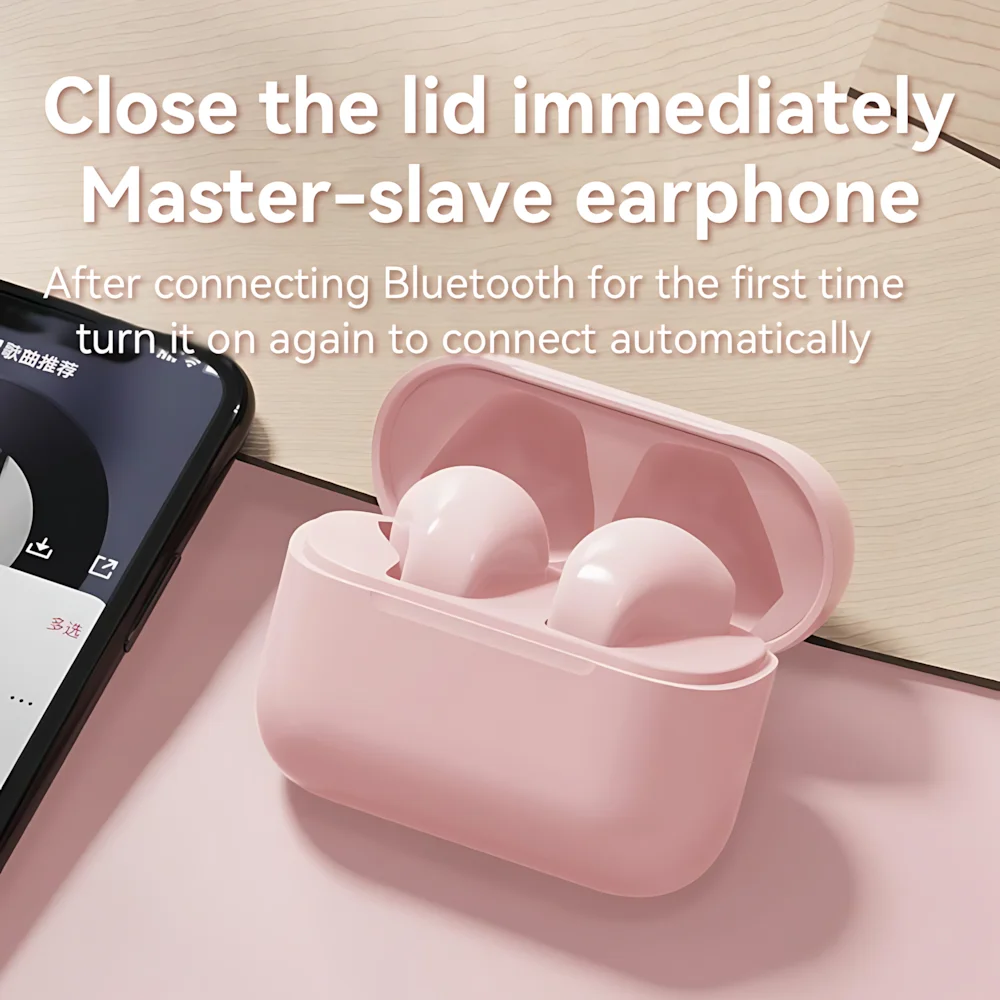 New Short Handle In-ear Type Bluetooth Earphone Wireless Headset Mega Bass 9D Surround Sound Game Low-delay HD Call For iPhone