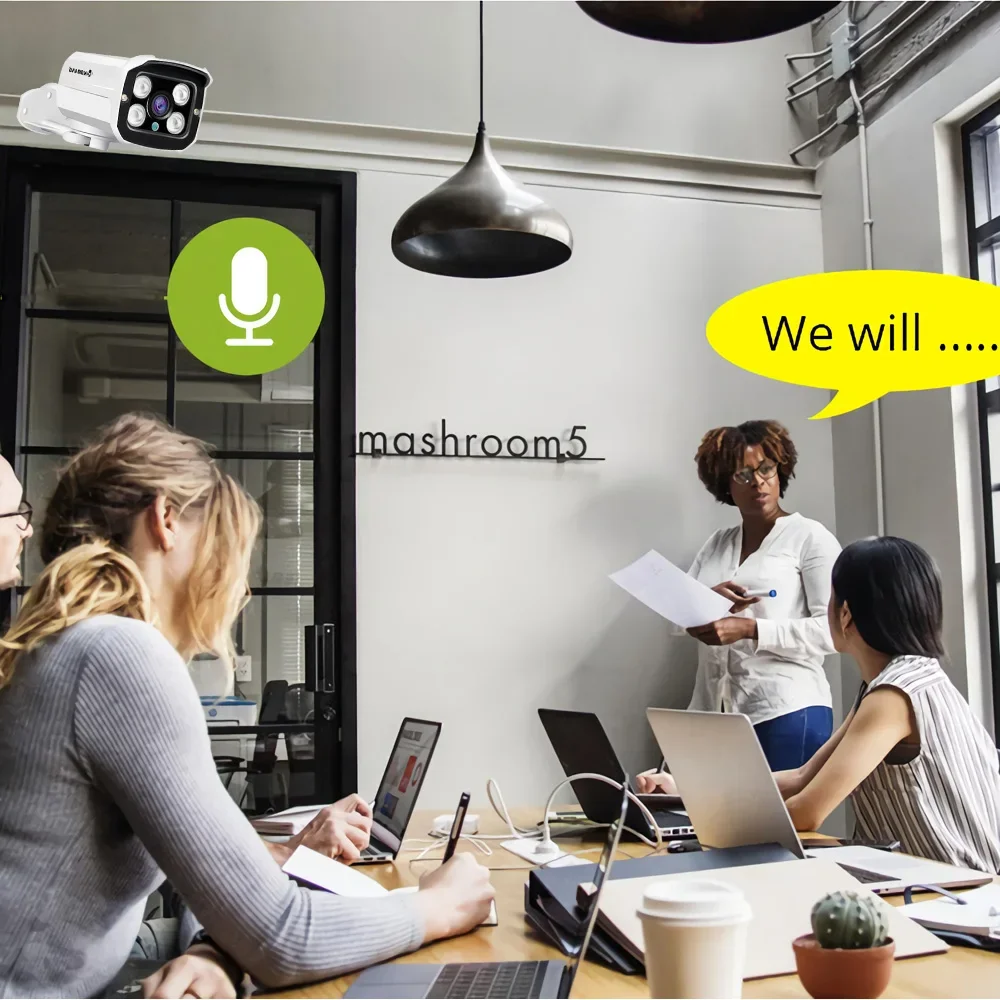 ชุดกล้องวงจรปิดระบบ NVR แบบใช้สาย 32 ช่อง ความละเอียด 4K 5MP รองรับ H.265 สำหรับใช้งานภายในและภายนอกอาคาร พร้อมเสียง รองรับ PoE