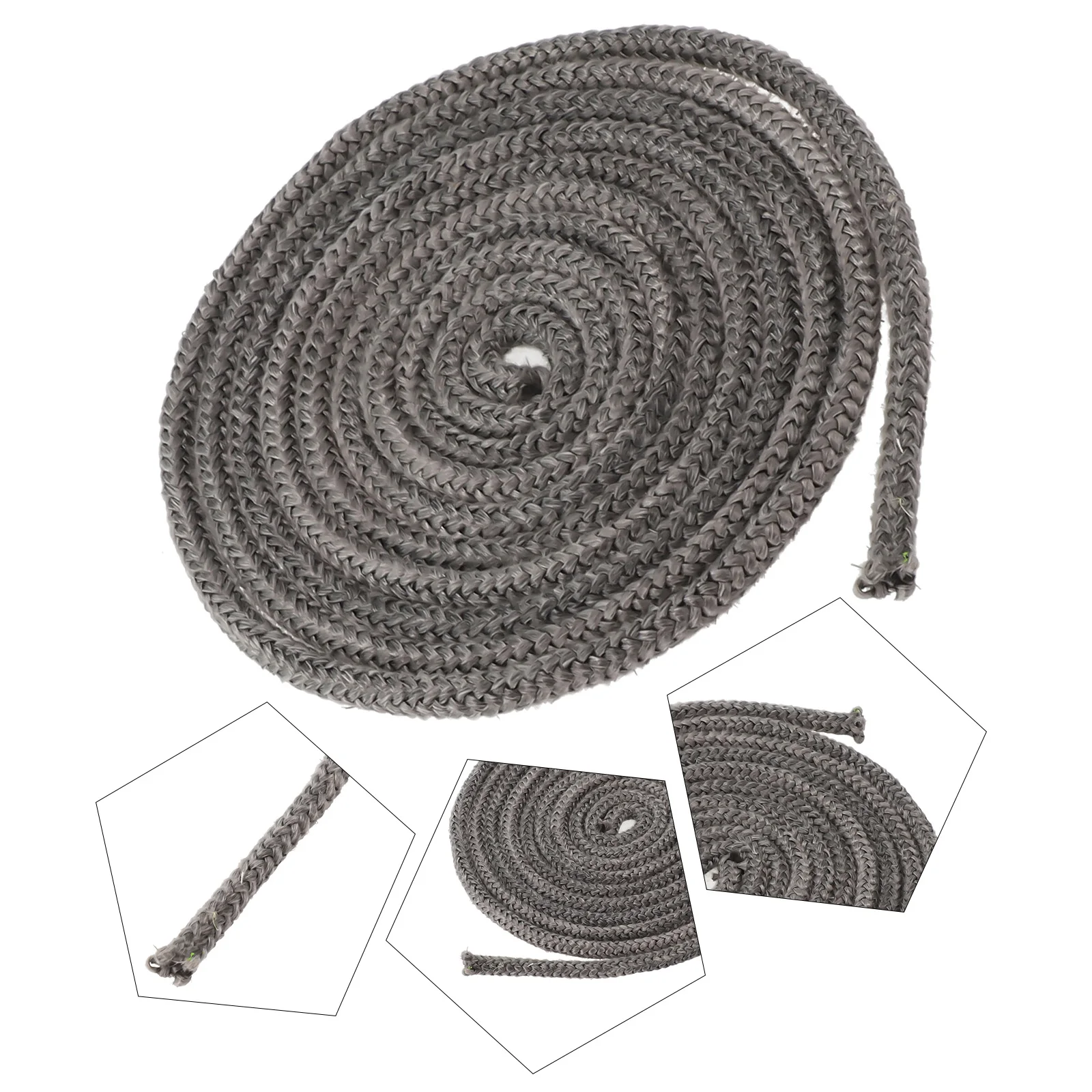 6/8/10/12mm Flat Stove Sealing Rope Self Adhesive Fiberglass Heat Resistant Seal Stove Fire Rope 18x3mm Black Sealing Tools