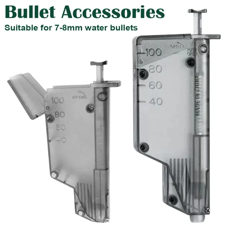 Magazynki do pistoletów na kulki hydrożelowe 7mm Speed Loader, 100 sztuk, akcesoria do pistoletów na miękkie kulki, szybki, przezroczysty ładowarka do airsoftu, zabawka dla dzieci.