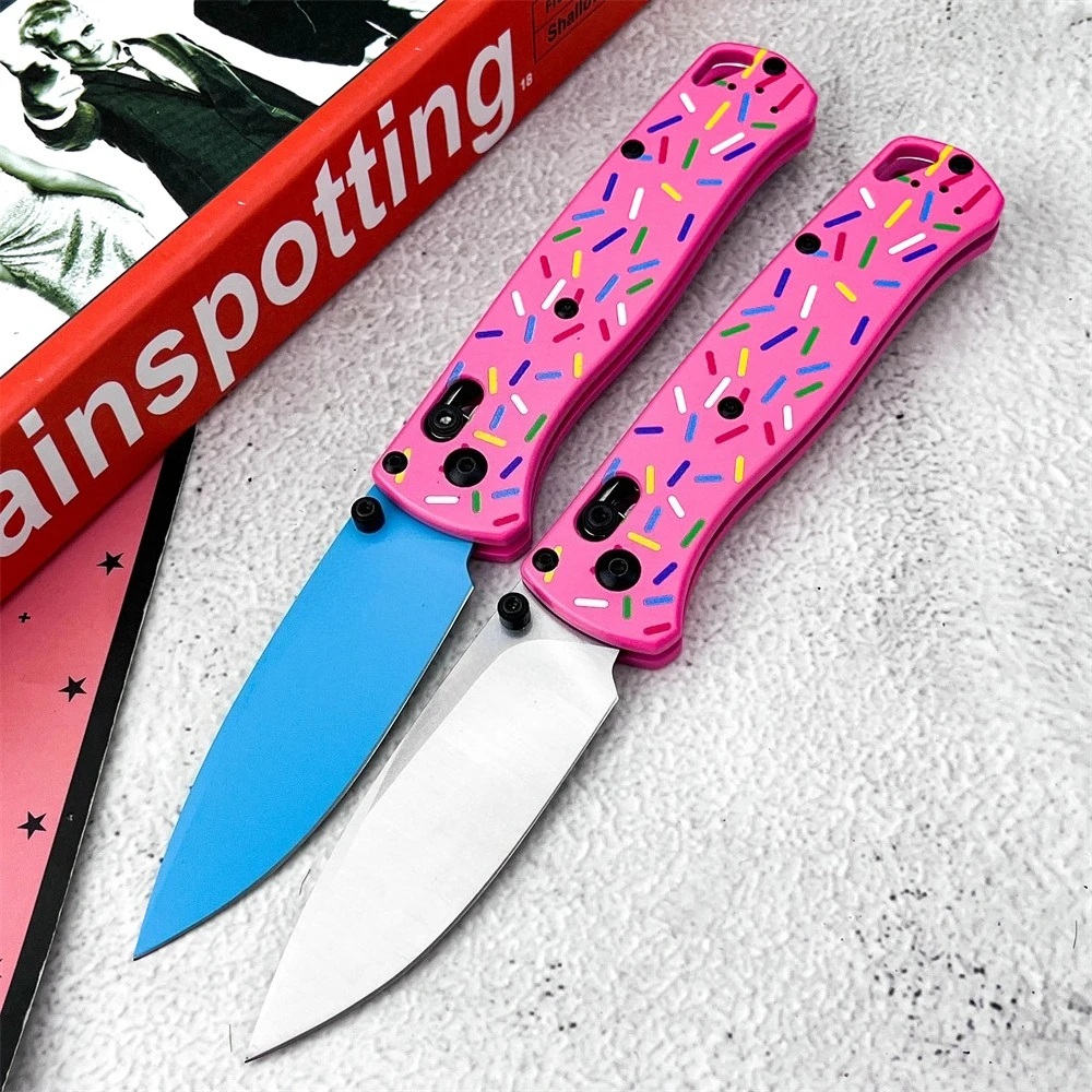 BM-535 سكين للفرد دونات مقبض التخييم في الهواء الطلق المشي لمسافات طويلة سكينة تكتيكية سكين صيد EDC سكاكين الجيب D2 شفرة G10 مقبض