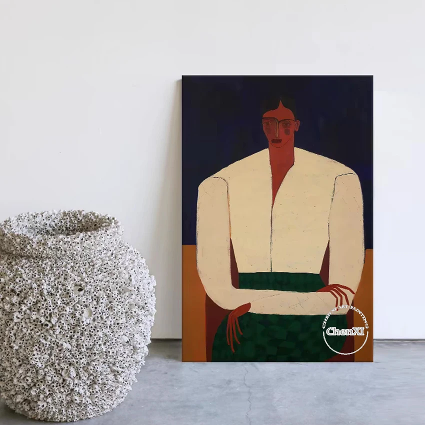 

Рисунок, текстурированный дизайн, художественная стена, большой размер, безрамное холст, картина, украшение, ручной рисунок, абстрактная женская портретная живопись