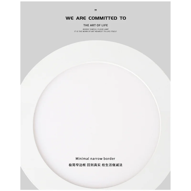 Luz embutida led 6500k luz do dia ultrafina podeless downlight com caixa de junção, para cozinha sala de estar corredor escritório