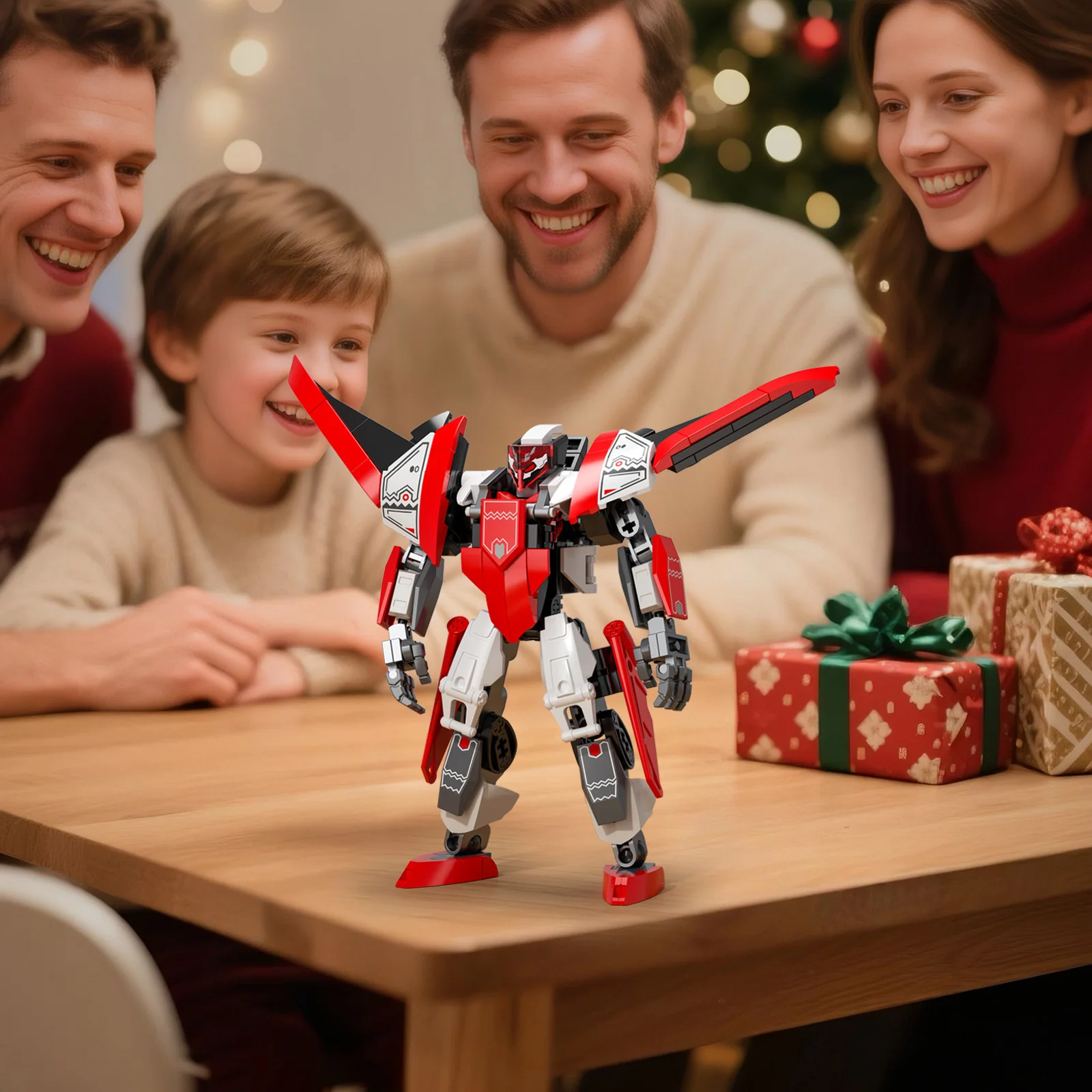 F5 Creative Aircraft Transformation Robot Building Block Set Fighter Mecha Model Building Block Ornaments Boys Toy Birthday Gift