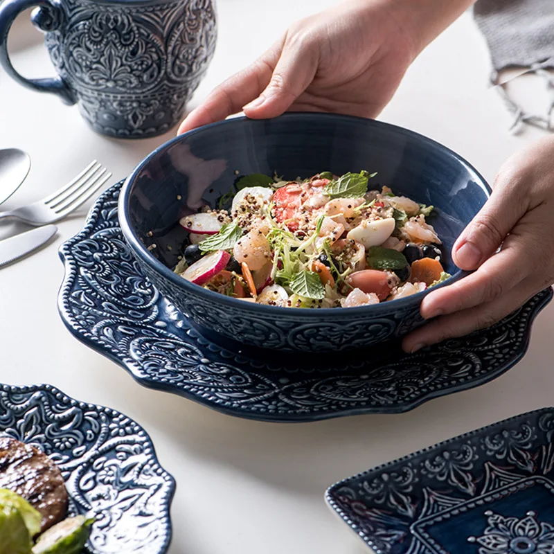European Style Plates Creative Steak Plates Ceramic Plates Light Luxury High-end Tableware view 5