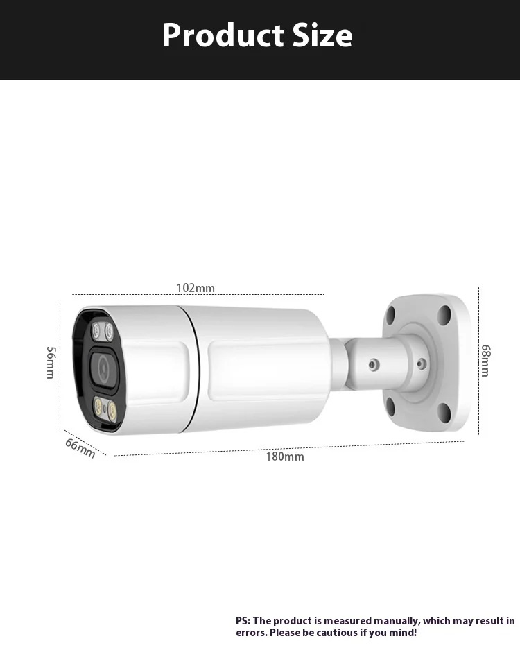 HD 5,000,008 POE كاميرا مراقبة دعوى الهاتف المحمول ساعة معدات المراقبة 8 مليون دعوى في الهواء الطلق مقاوم للماء #4