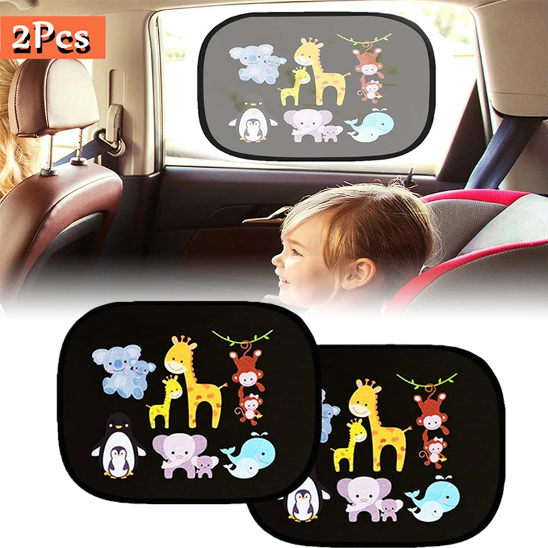 Car Side Window Sunshade Sun Visor Protector for Children Adults Adsorption SunShade Cover Rear Side Auto Window Sunvisor Mesh