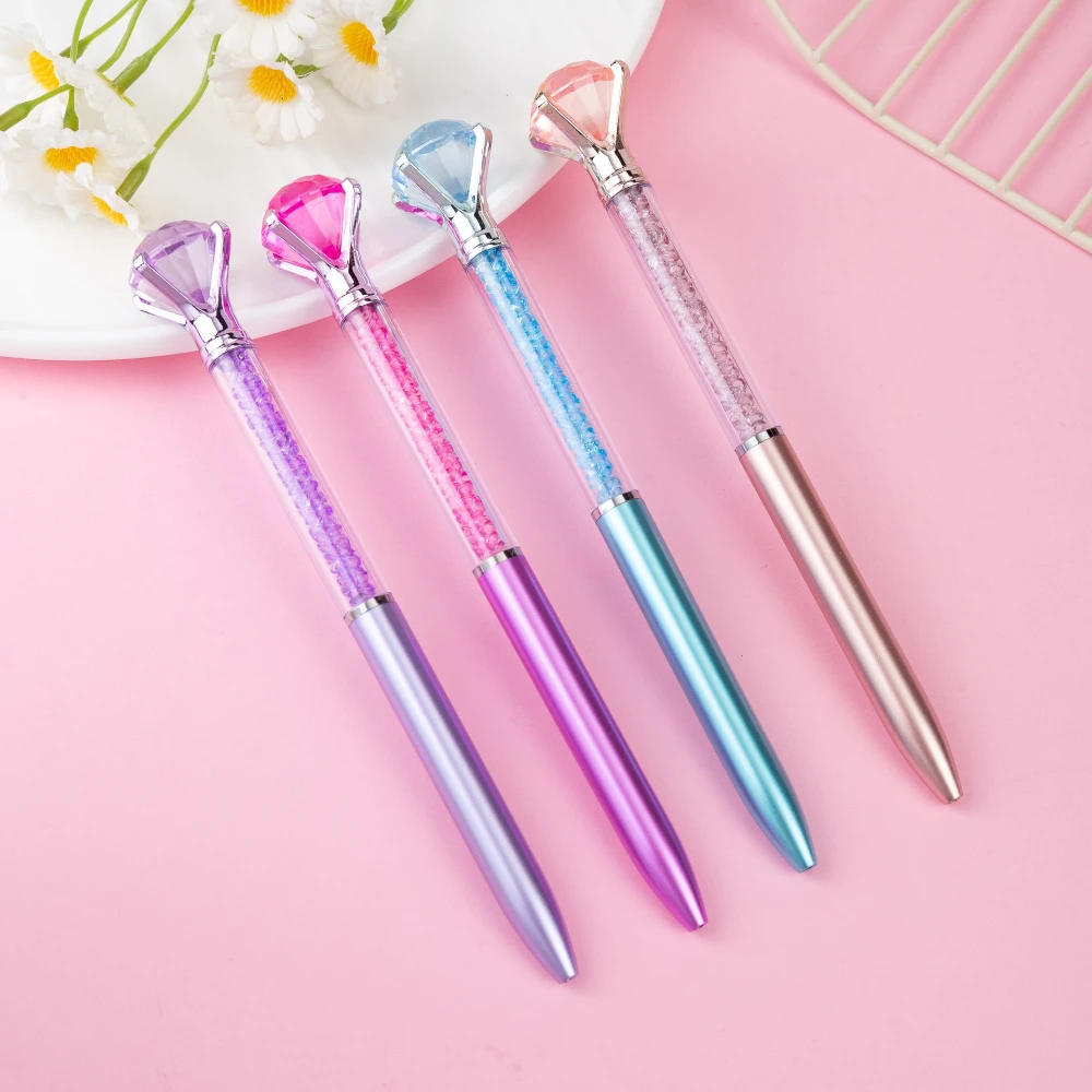 

Large Crystal Diamond Pens Christmas Gift Shiny Ballpoint Pen Black Ink Pens Suitable for School Office Stationery Toy Supplies