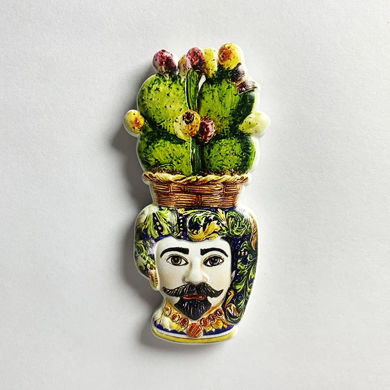 

3D refrigerator magnet Sicily tourism souvenir, office, home kitchen decoration gift, refrigerator sticker, strong magnet