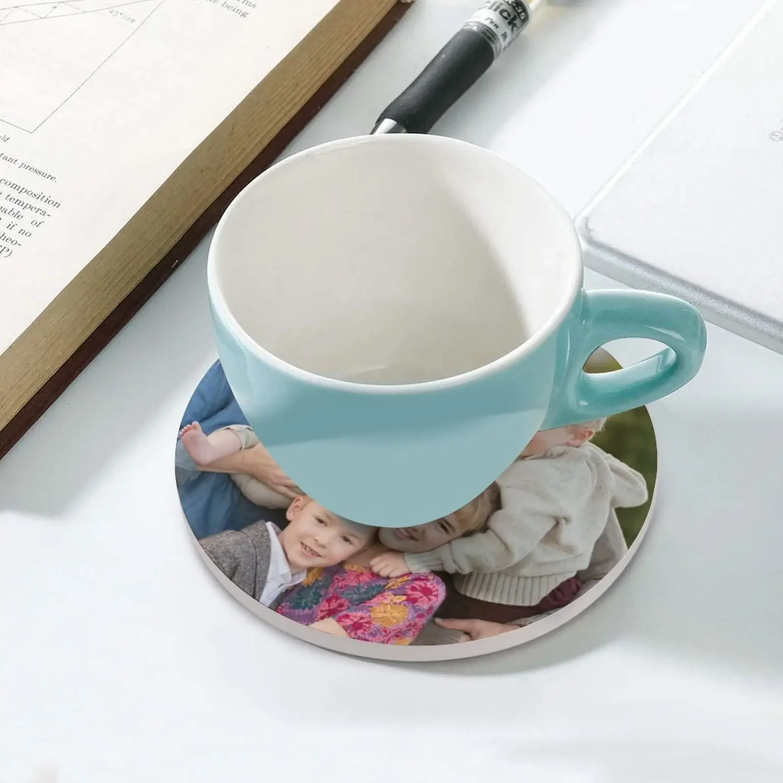 Personalized Coasters Custom Ceramics Coasters for Drink Add Your Image Text Logo Absorbent Bar Coasters for Cup Home Office