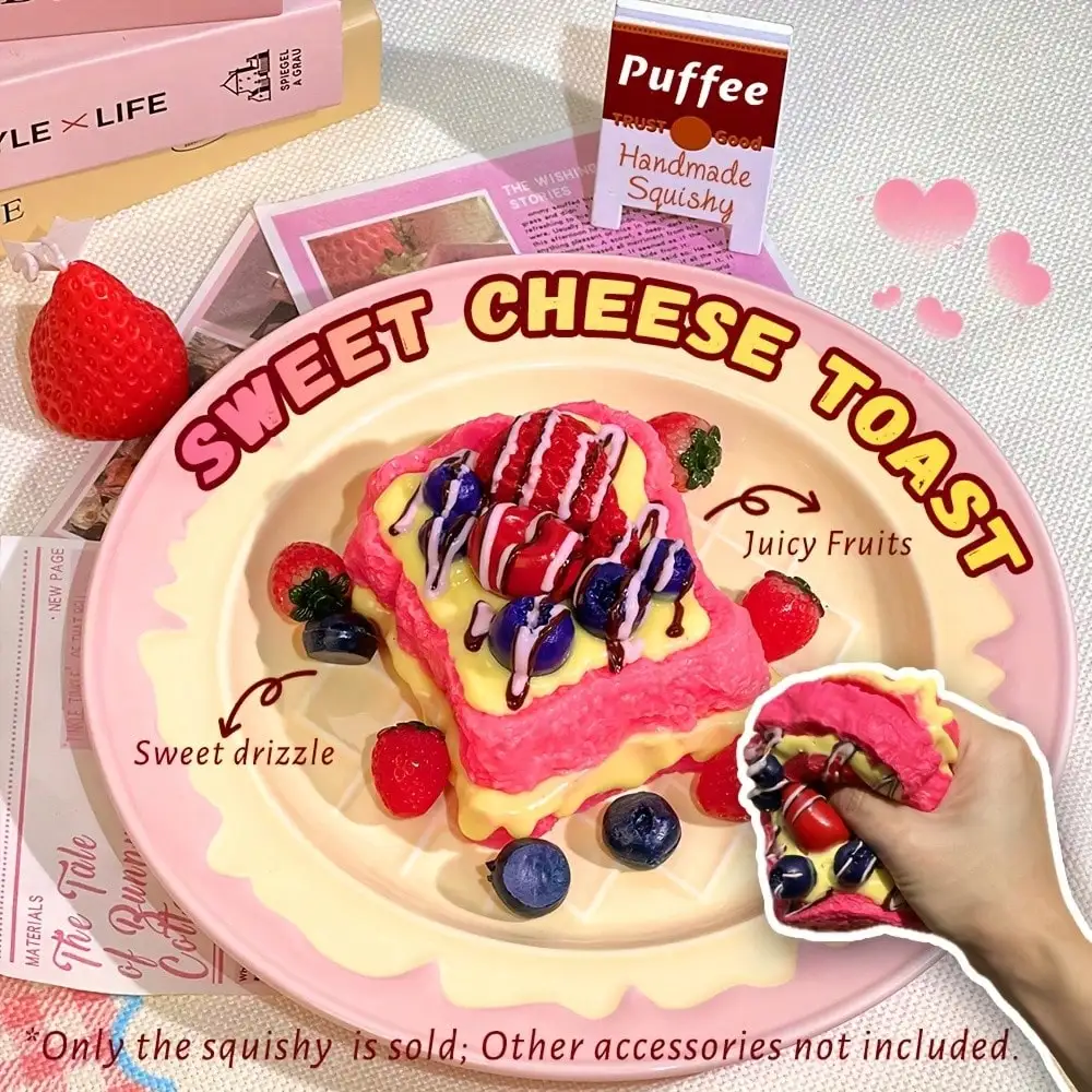 

AB Sweet Cheese Toast Squishy Toy, Handmade With A Soft Texture, Slow Rebound And Sticky, Suitable As A Gift For The Office, Christmas, Holidays, Halloween, Easter, And Birthdays, A Fun Squishy Toy For Play, And A Desktop Decoration
