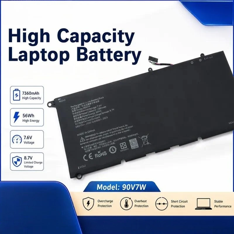Replacement Battery for Dell XPS 13 9343 9350 9360 9365 P45G 90V7W JHXPY Laptop Internal Li-ion Battery
