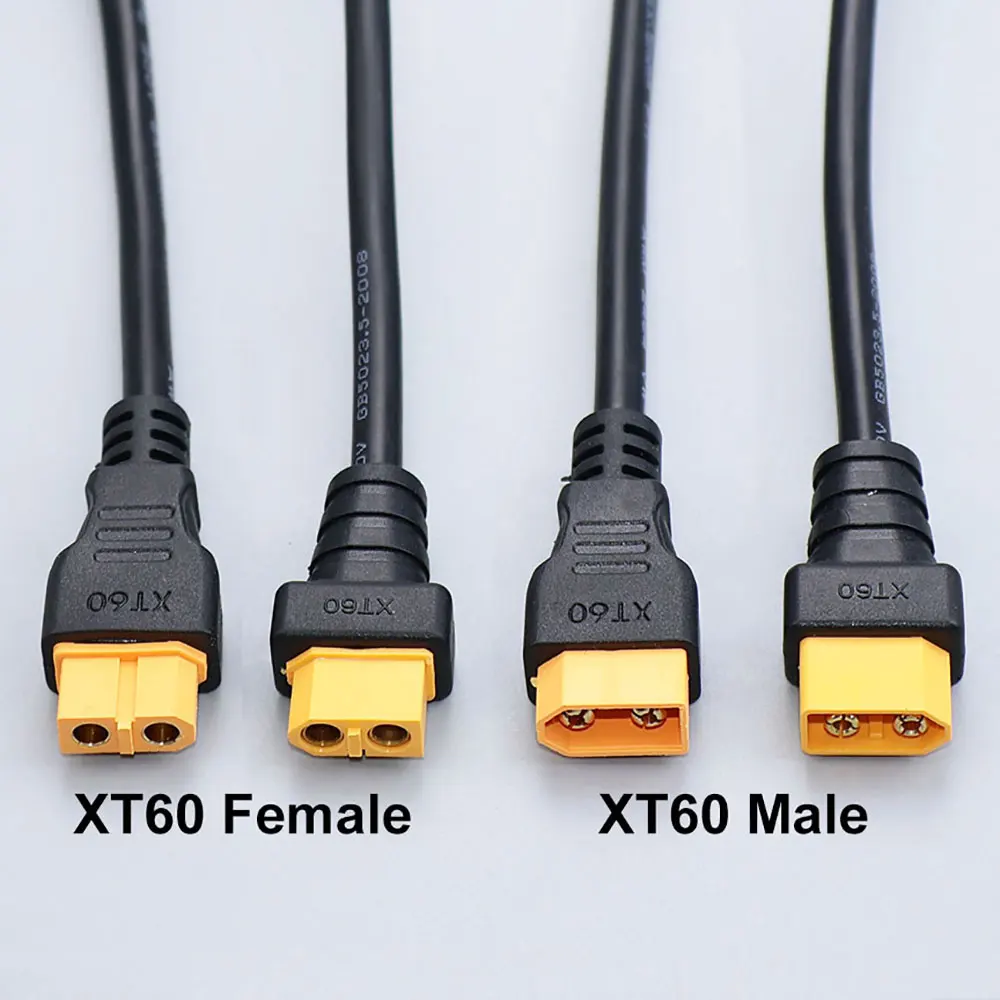 XT60 Plug Male Female Connector to DC 5525/DC5521 Battery Charging Adapter Power Cable For Fly FPV Multirotor Field Repair 15A