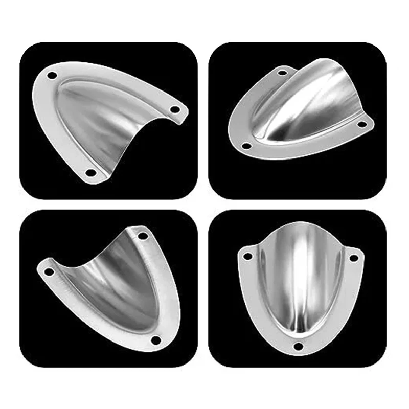 ABPQ-Hardware Fittings Stainless Steel Vent Plate 4PCS Vent Cover Marine Vent Cover