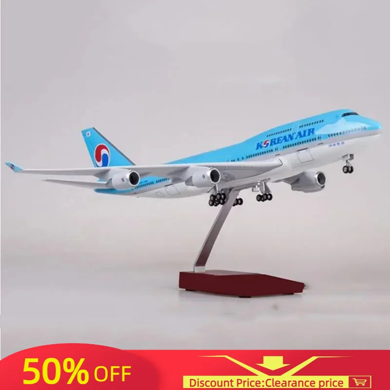 New 1/150 47CM Airplane B747-400 Aircraft  n International Airline Model Light Diecast Plane Airliner Collection Toys Home Decor