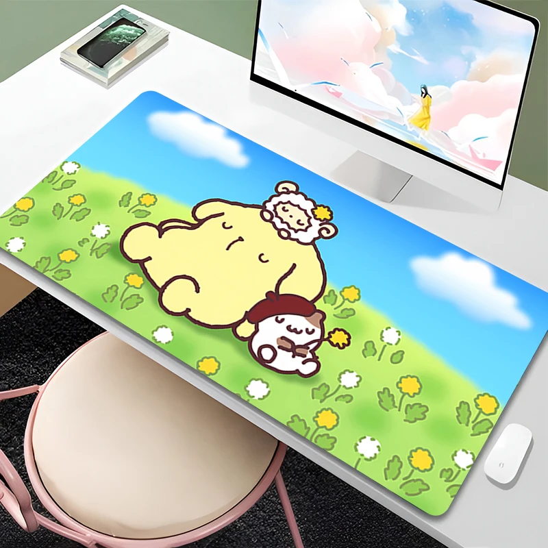 Mouse pad Pom Pom Purin large Gaming Desk Mat Computer Keyboard desk pad Mats Sanrio Fashion Pad table mat Home Decor Girl style