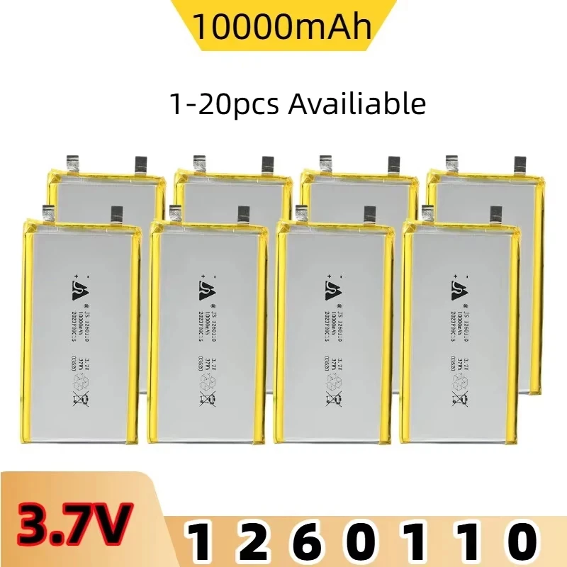 3.7V 10000mAh 1260110 Rechargeable Lithium Polymer Li-Po Lipo Battery Power Bank GPS Laptop Camping Light RC Toy DIY Projects